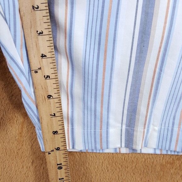 HANRO Shorts Mens Medium Blue Stripe Pull On Drawstring Lightweight DAY & NIGHT - Picture 8 of 9